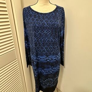 MICHAEL KORS XL Vibrant Blue Print Dress